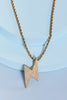 Brass Lightning Pendant Necklace test