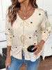 Heart Tie-Front Long Sleeve Cardigan test