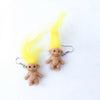 Whimsical Troll Doll Dangle Earrings test