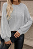 Striped Round Neck Long Sleeve Top