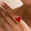 18K Gold-Plated Heart-Shaped Ring test