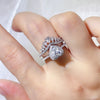 2 Carat 925 Sterling Silver Moissanite Ring Set test