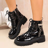 Round Toe Lace Up Boots test