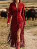 Fringe Zip-Front Midi Dress test