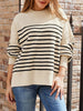 Striped Round Neck Long Sleeve Sweatshirt test