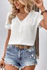 Perfee Textured Lace Trim Tee Shirt test
