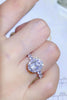 Adored 1 Carat Moissanite 925 Sterling Silver Halo Ring test