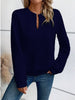 Textured Notched Long Sleeve Sweatshirt test