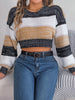 Cropped Striped Color Block Drop Shoulder Sweater test