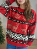 Christmas Element Round Neck Long Sleeve Sweater test