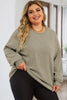 Plus Size Round Neck Dropped Shoulder Sweatshirt test