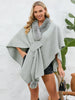 Fuzzy Trim Open Front Poncho test