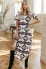Aztec Print V-Neck Midi Dress test