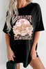Graphic Round Neck Half Sleeve Oversize T-Shirt test