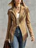 Western-Inspired Fringed Open Front Jacket test