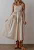 Scoop Neck Ribbed Bodice Sleeveless Midi Tank Dress test