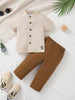 Children's Casual Button Up Shirt & Pants Set test