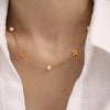 Freshwater Pearl 18K Gold-Plated Flower Necklace test