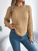 Asymmetric Hem Round Neck Long Sleeve Sweater test