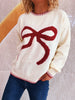 Bow Pattern Round Neck Sweater test