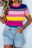 Contrast Round Neck Short Sleeve Sweater test