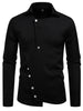 Men's Asymmetrical Button-Down Long Sleeve Shirt test