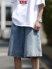 Men's Plus Size Loose Fit Washed Denim Shorts test