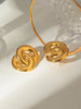18K Gold-Plated Stainless Steel Knotted Earrings test