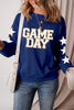 GAME DAY Star Round Neck Long Sleeve Sweatshirt test