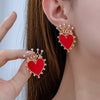 Crown Heart Stud Earrings test