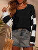 Color Block Long Sleeve Sweater test