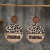 Wooden Leopard Round Shape Earrings test