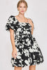 Umgee Full Size Two Tone Floral Print Babydoll Dress Plus Size test