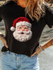 Full Size Santa Tufted Graphic Round Neck Casual T-Shirt Plus Size test