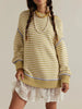 Slit Striped Oversized Sweater test