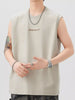 Men's Plus Size Letter Round Neck Tank test