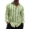 Men's Striped Button-Down Long Sleeve Shirt test
