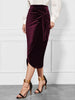 Side Tied Velvet Skirt test