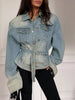 Vintage Wash Belted Denim Jacket test