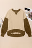 Contrast Round Neck Long Sleeve Sweatshirt test