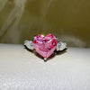 6 Carat 925 Sterling Silver Moissanite Heart Ring test