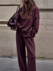 Turtleneck Dropped Shoulder Top and Pants Set test
