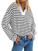 Oversized Striped Johnny Collar T-Shirt test