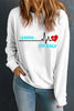 Graphic Round Neck Long Sleeve Sweatshirt test
