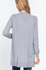 ACTIVE BASIC Open Front Long Sleeve Cardigan - Shopimist