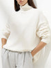 Ribbed Detail Turtleneck Dropped Shoulder Sweater test