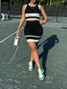 Contrast Trim Tank and Skirt Knit Set test