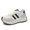 Side Striped Lace Up Platform Athletic Sneakers
