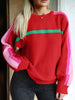 Striped Sleeve Crew Neck Sweater test