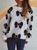 Bow Round Neck Dropped Shoulder Sweater test